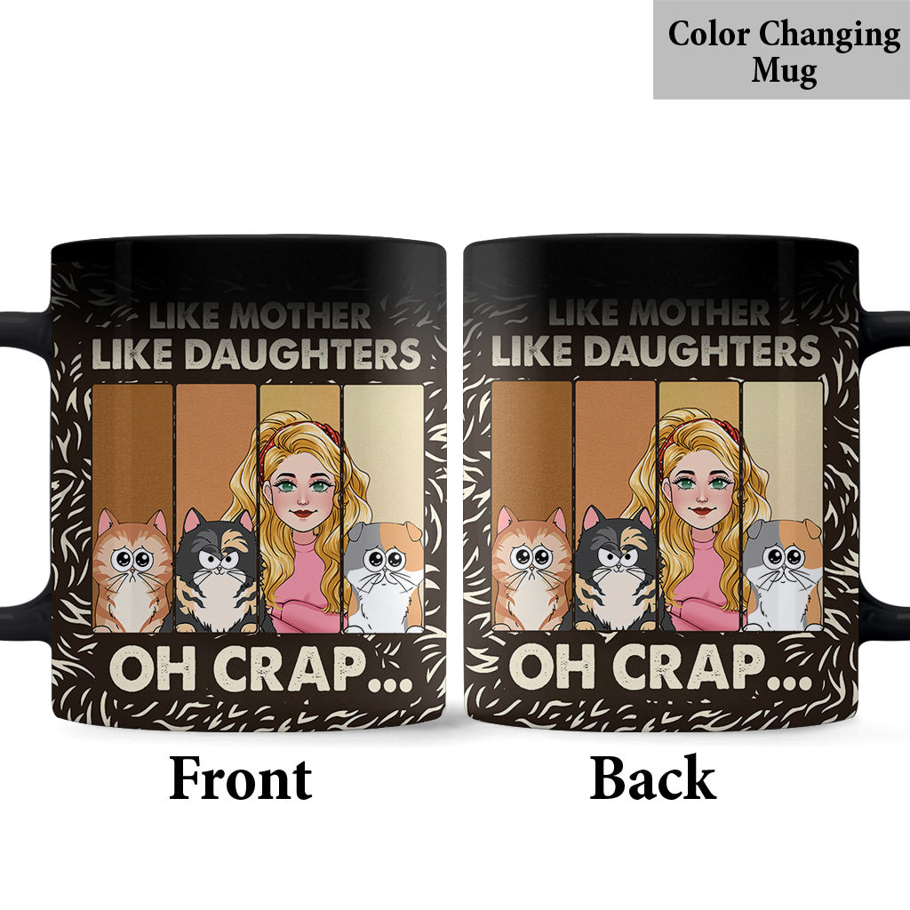 Tel père, telle fille, tel fils. Amoureux des chats et des chiens - Mug personnalisé pour les amoureux des animaux