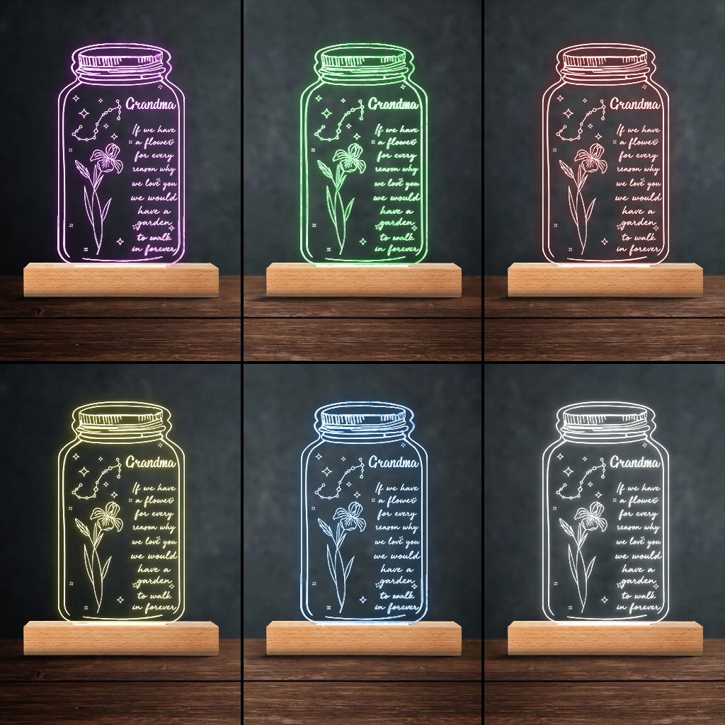 Si j'avais une étoile : Fleur de naissance et signe du zodiaque - Cadeau pour maman, grand-mère, fille, épouse, petite amie, papa, grand-père, petit ami, mari - Plaque lumineuse personnalisée