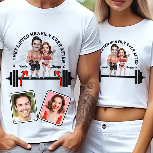 They Lifted Heavily Ever After - Personalized Fitness T-shirt And Hoodie