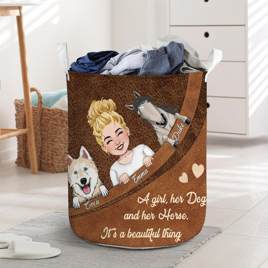 Quelle belle chose ! - Cadeau pour amoureux des chiens et des chats - Panier de rangement personnalisé