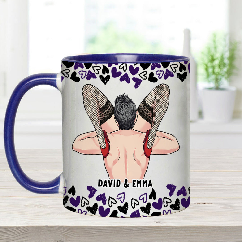 Naughty I Love Your Face - Personalized Couple Accent Mug