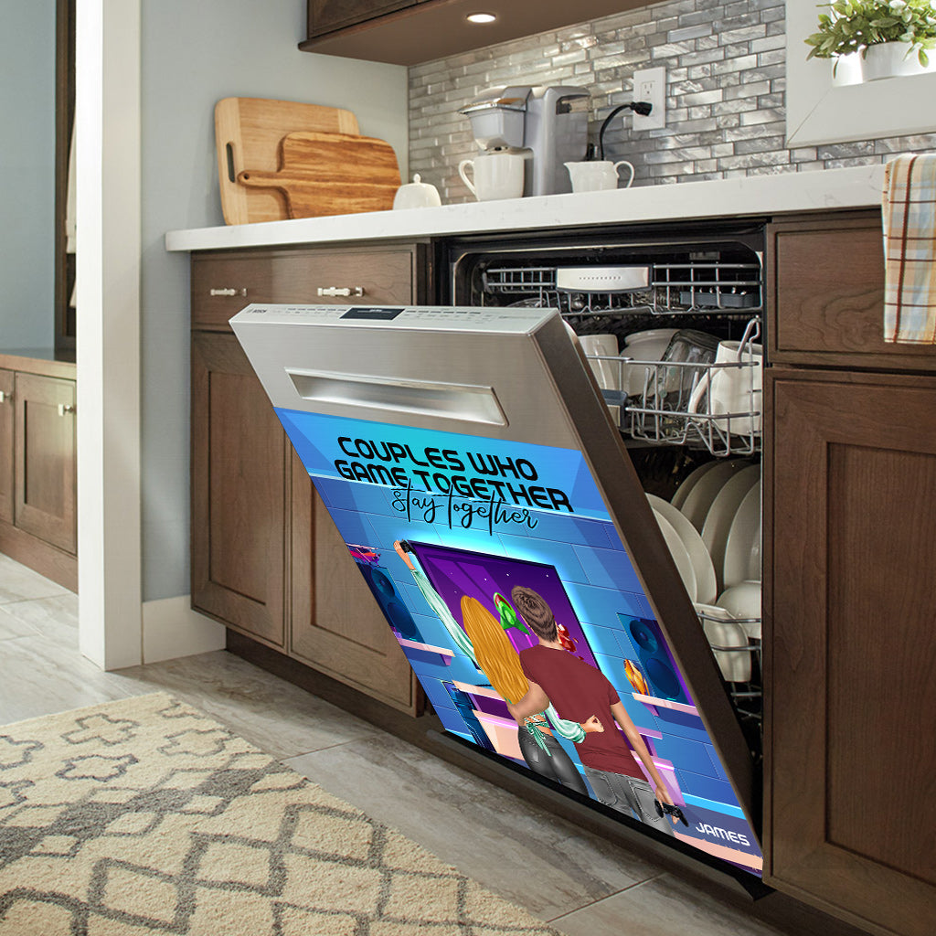 I Will Always Be Your Player Two - Video Game gift for boyfriend, husband, wife, girlfriend - Personalized Dishwasher Cover