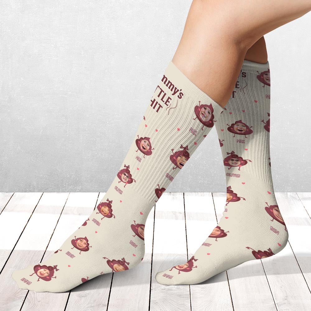 Chaussettes personnalisées « Papa Petits cons » - Cadeau pour papa, grand-mère, grand-père, maman, oncle, tante, frère, sœur