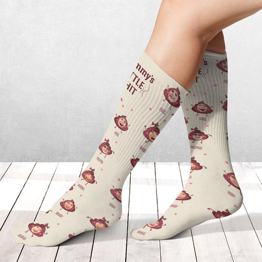 Chaussettes personnalisées « Papa Petits cons » - Cadeau pour papa, grand-mère, grand-père, maman, oncle, tante, frère, sœur