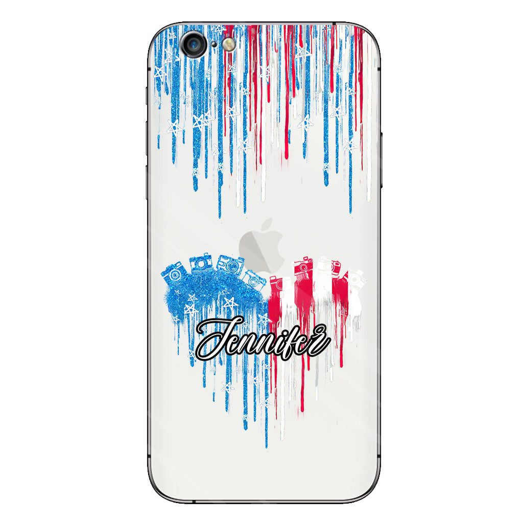 Passion pour la photographie - Coque de téléphone transparente personnalisée avec photo