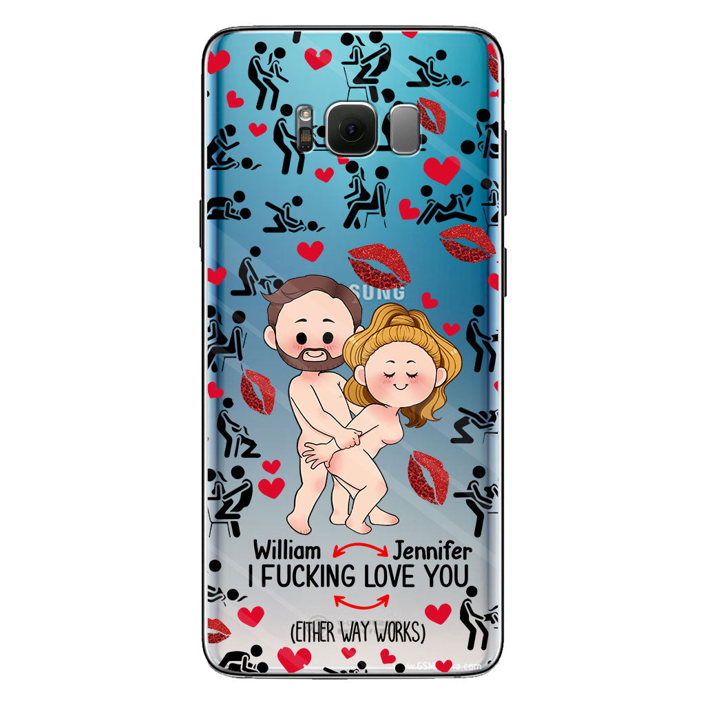 Je t'aime - cadeau pour mari, femme, petit ami, petite amie - Coque de téléphone transparente personnalisée