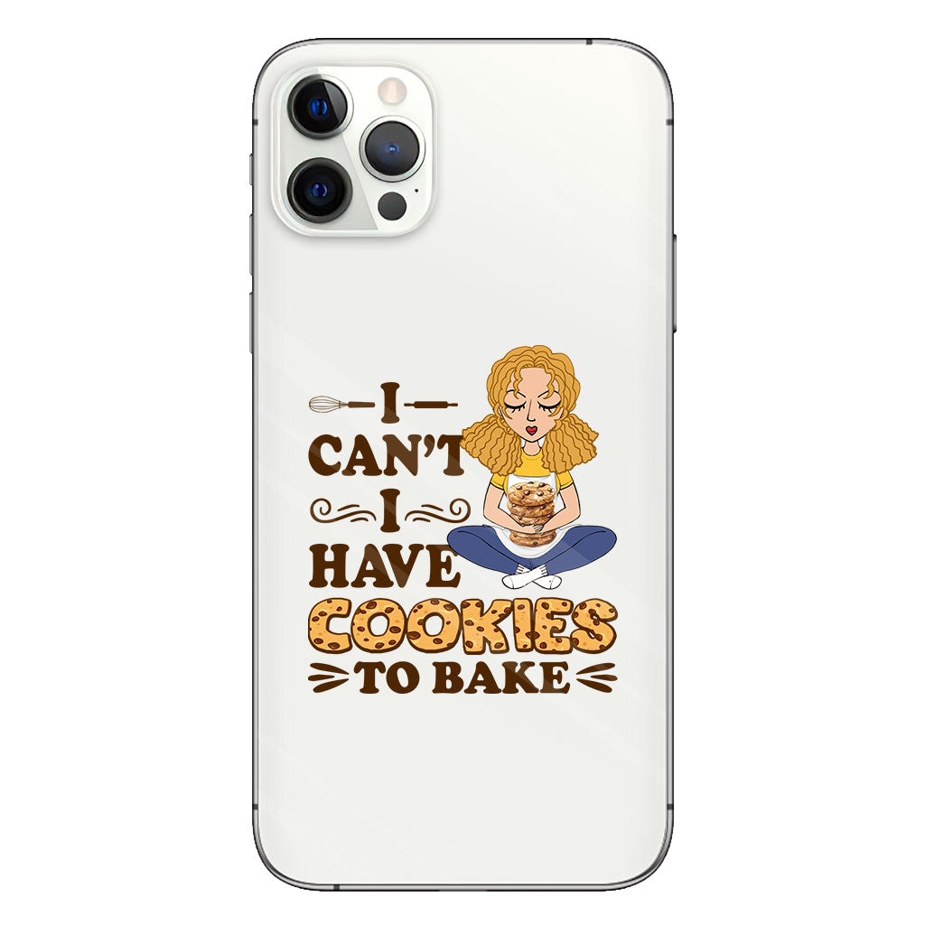 I Can't I Have Cookies To Bake - Personalized Baking Clear Phone Case