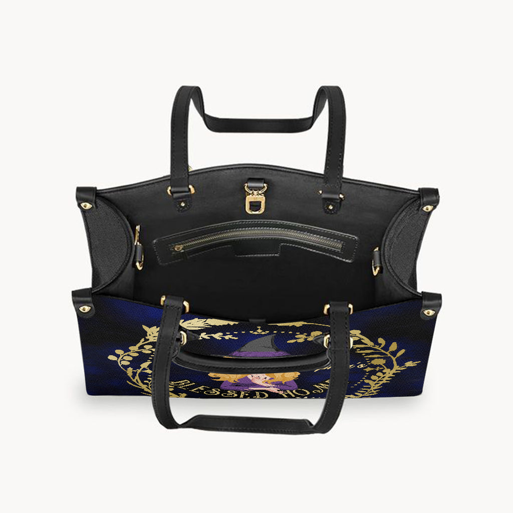 Maison bénie - Sac à main en cuir personnalisé Sorcière