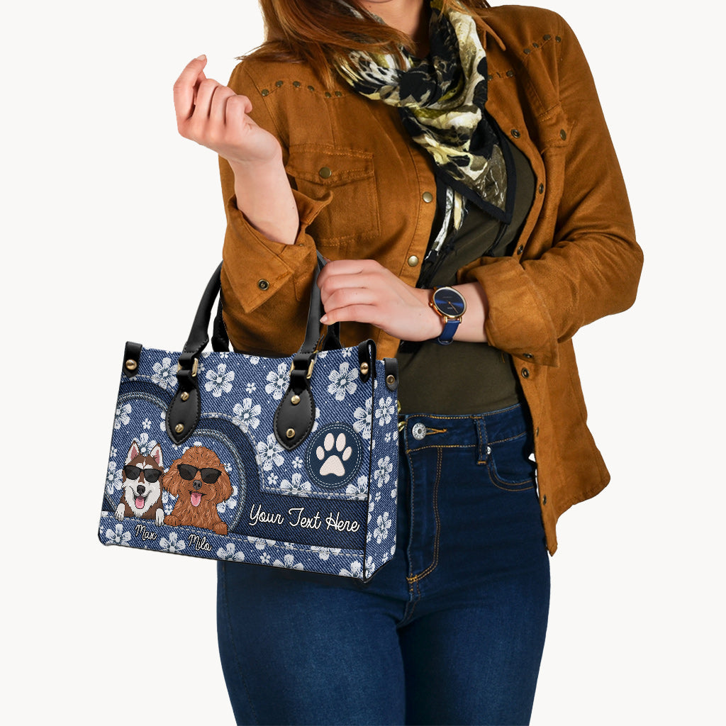 Meilleure maman de chien/de chat au monde - Cadeau pour les amoureux des chiens et des chats - Sac à main en cuir personnalisé