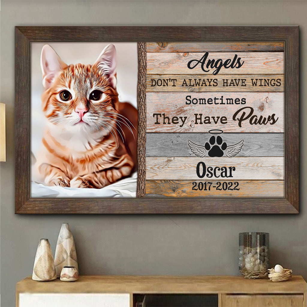 Angels Don't Always Have Wings - Personalized Dog Canvas And Poster