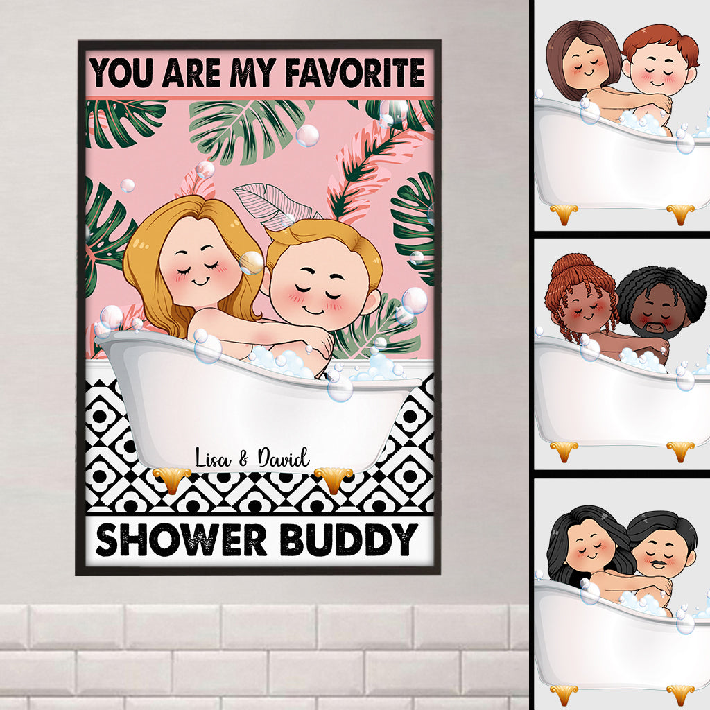 Tu es mon/ma partenaire de douche préféré(e) - Toile et affiche personnalisées pour couples