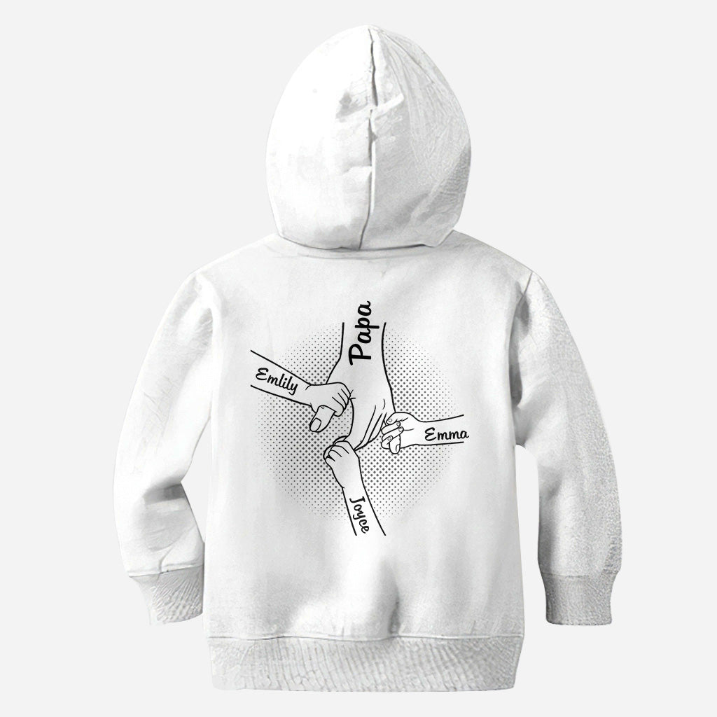 Main dans la main, je te protégerai toujours - T-shirt personnalisé pour toute la famille