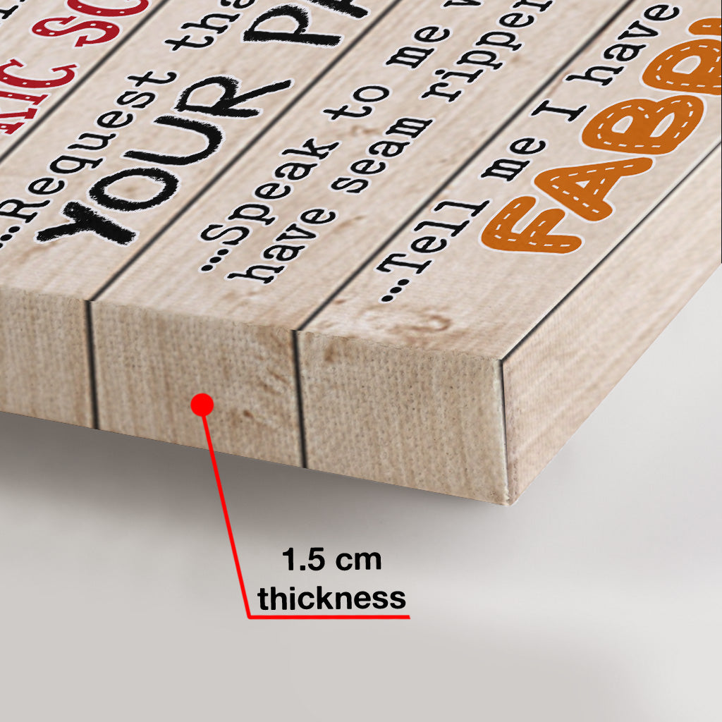 Mon atelier de couture - Toile et affiche de couture personnalisées