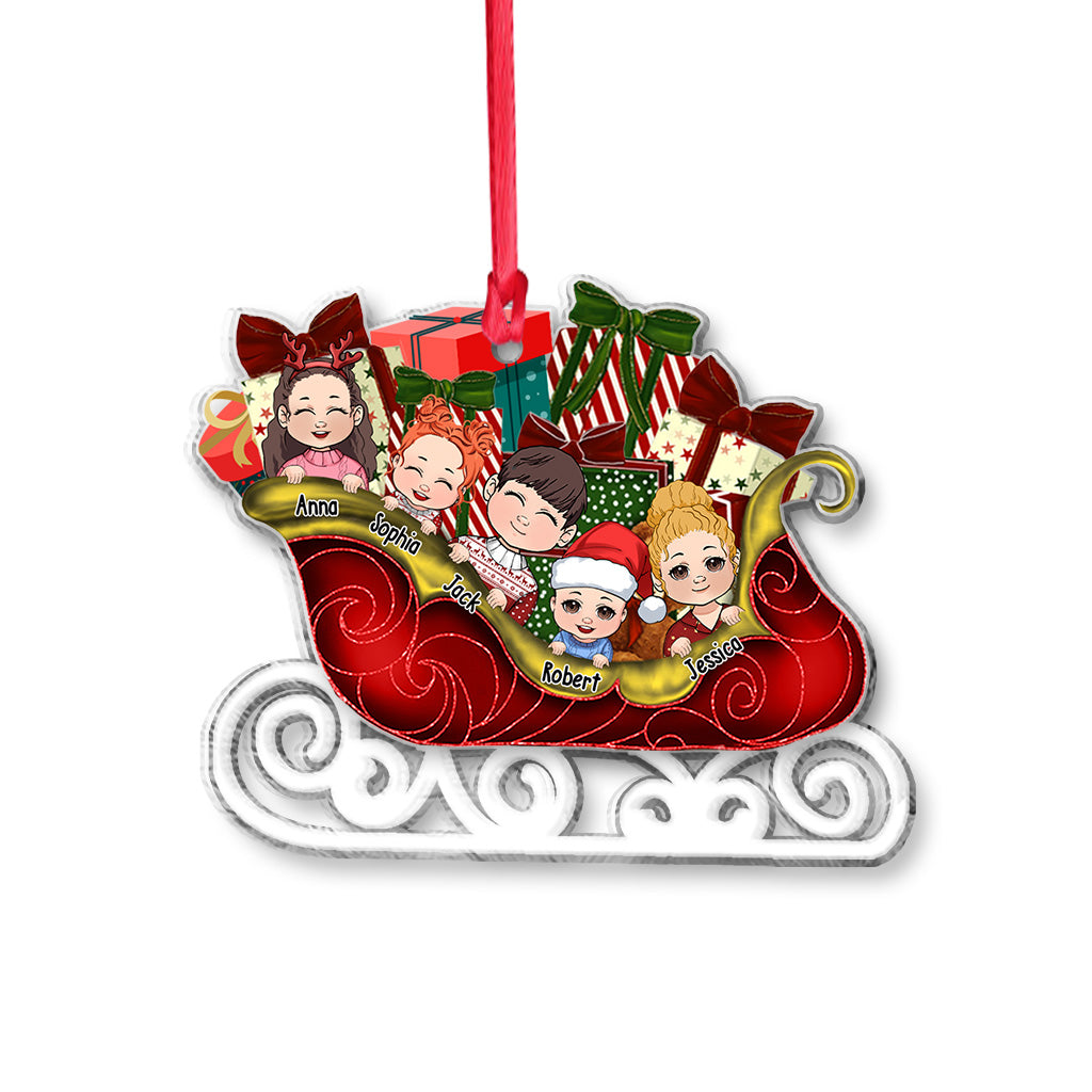 Nos petits-enfants - Ornement transparent personnalisé pour grand-mère