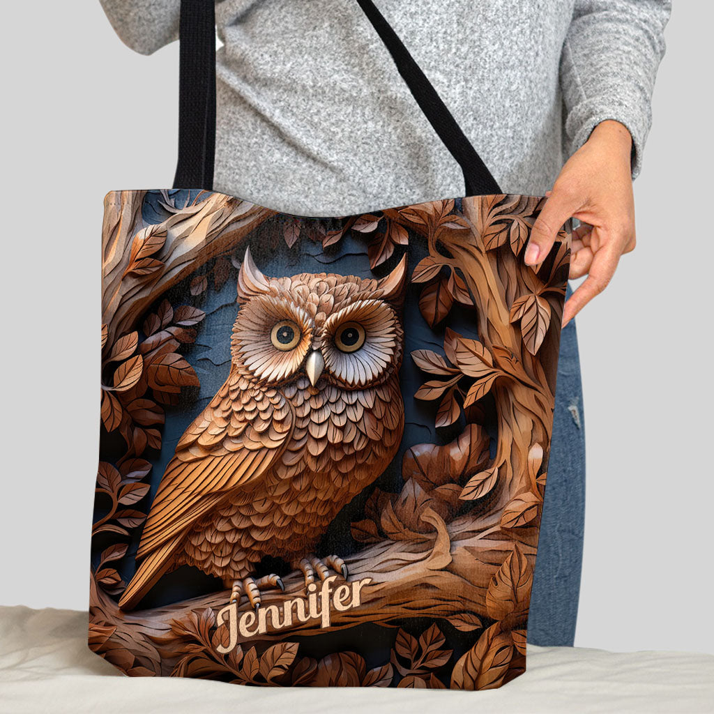 Juste une fille qui aime les hiboux - Sac fourre-tout hibou personnalisé