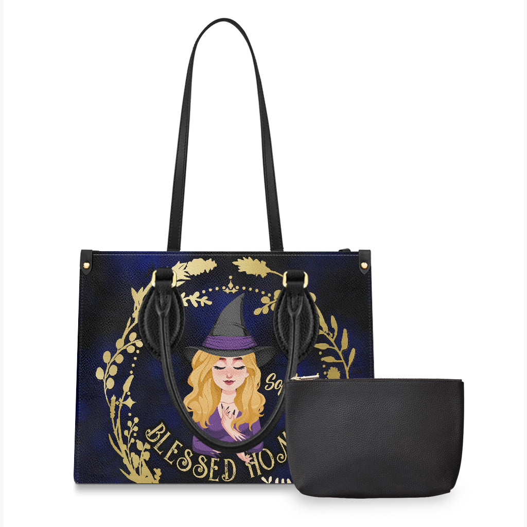 Maison bénie - Sac à main en cuir personnalisé Sorcière