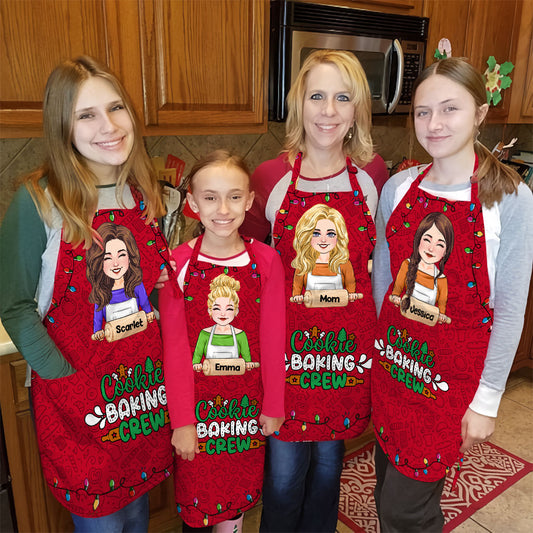 Tablier familial personnalisé Cookie Baking Crew