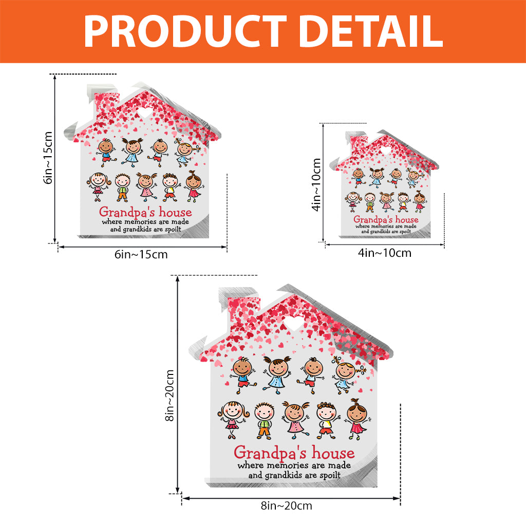 La Maison de Nana - Cadeau pour grand-mère, grand-père - Plaque acrylique personnalisée.