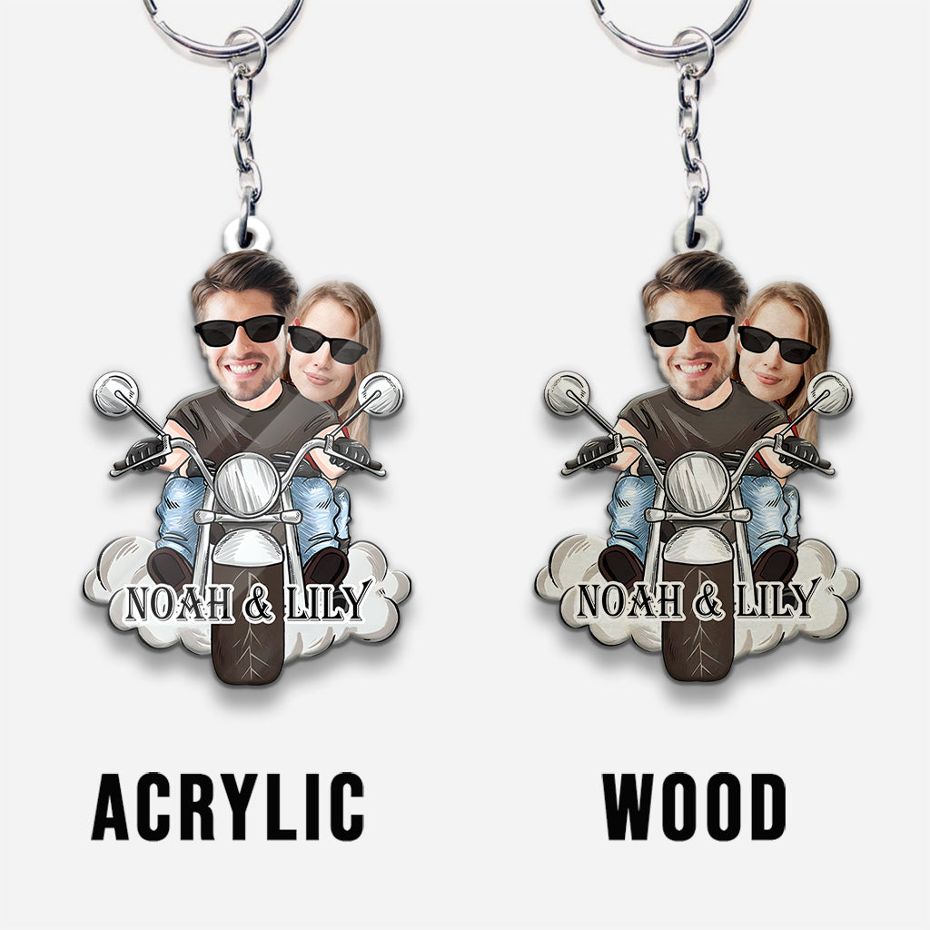 Je serai toujours là - Cadeau motard pour mari, femme, petit ami, petite amie - Porte-clés personnalisé