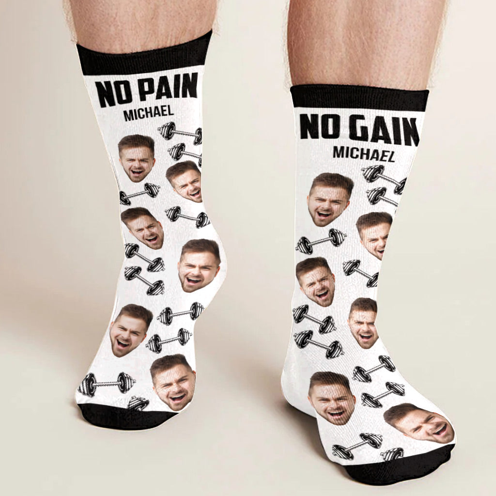 Pas de douleur, pas de gain - Chaussettes de sport personnalisées