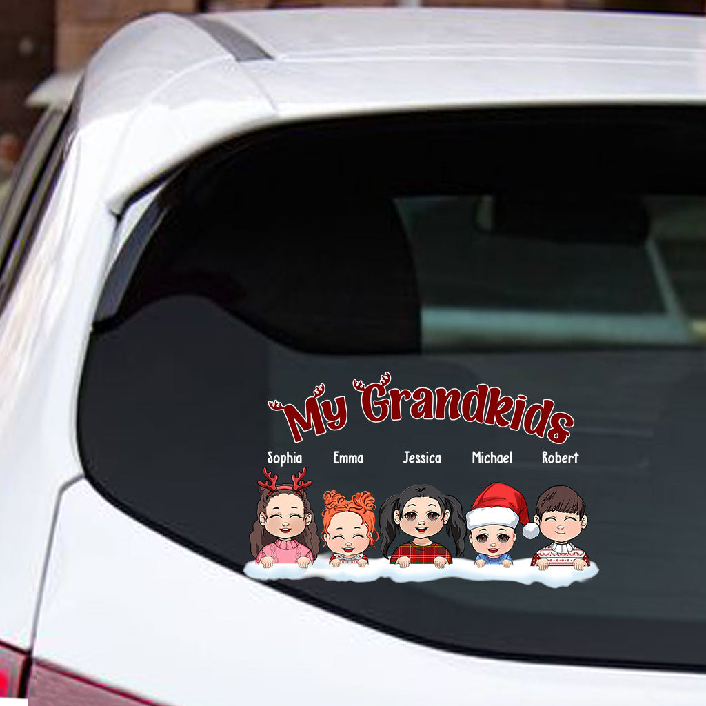 Notre Noël - Autocollant personnalisé pour grand-mère