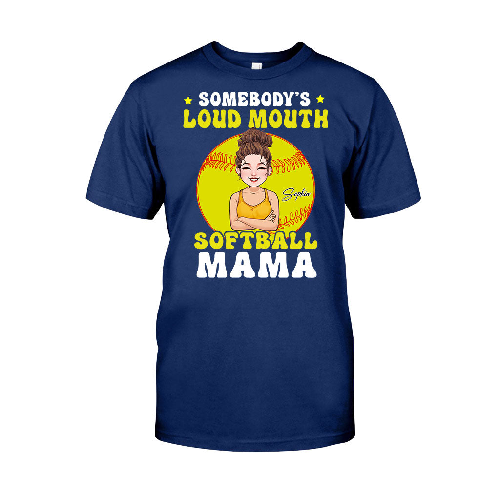 Maman de softball à la langue bien pendue - T-shirt et sweat à capuche de softball personnalisés