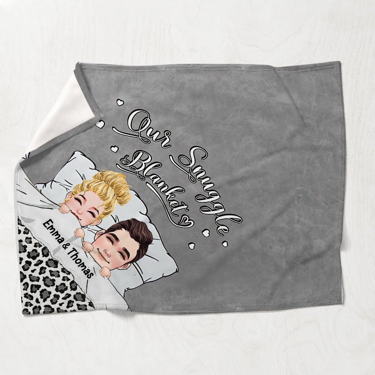 Notre couverture douillette - Couverture personnalisée pour couple