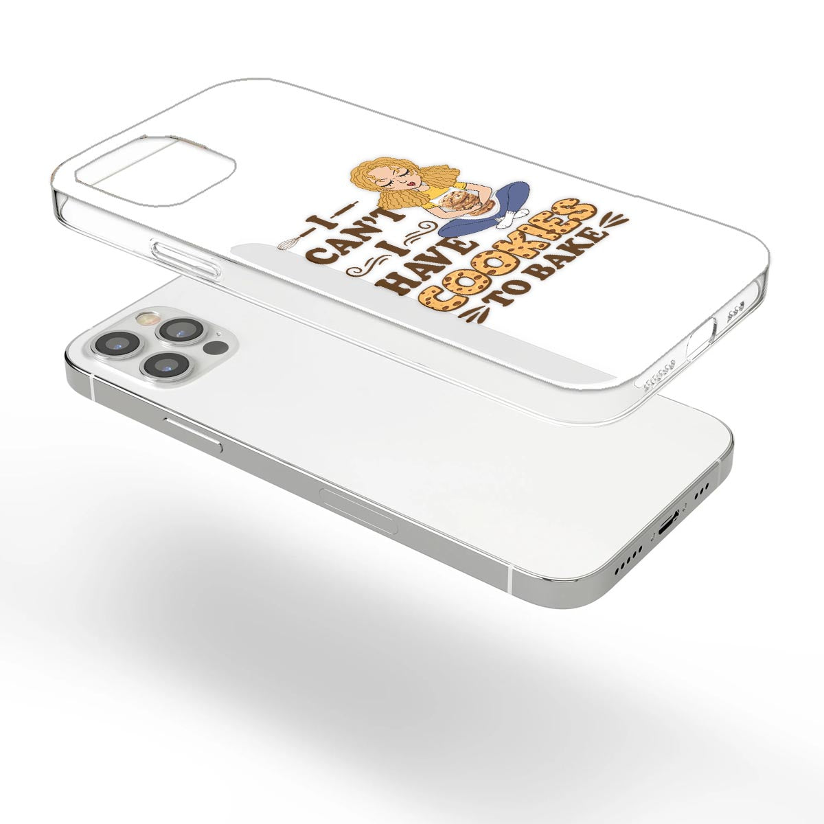 I Can't I Have Cookies To Bake - Personalized Baking Clear Phone Case