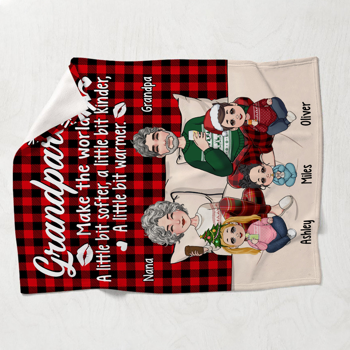 Rendre le monde plus chaud - Couverture personnalisée pour grand-mère