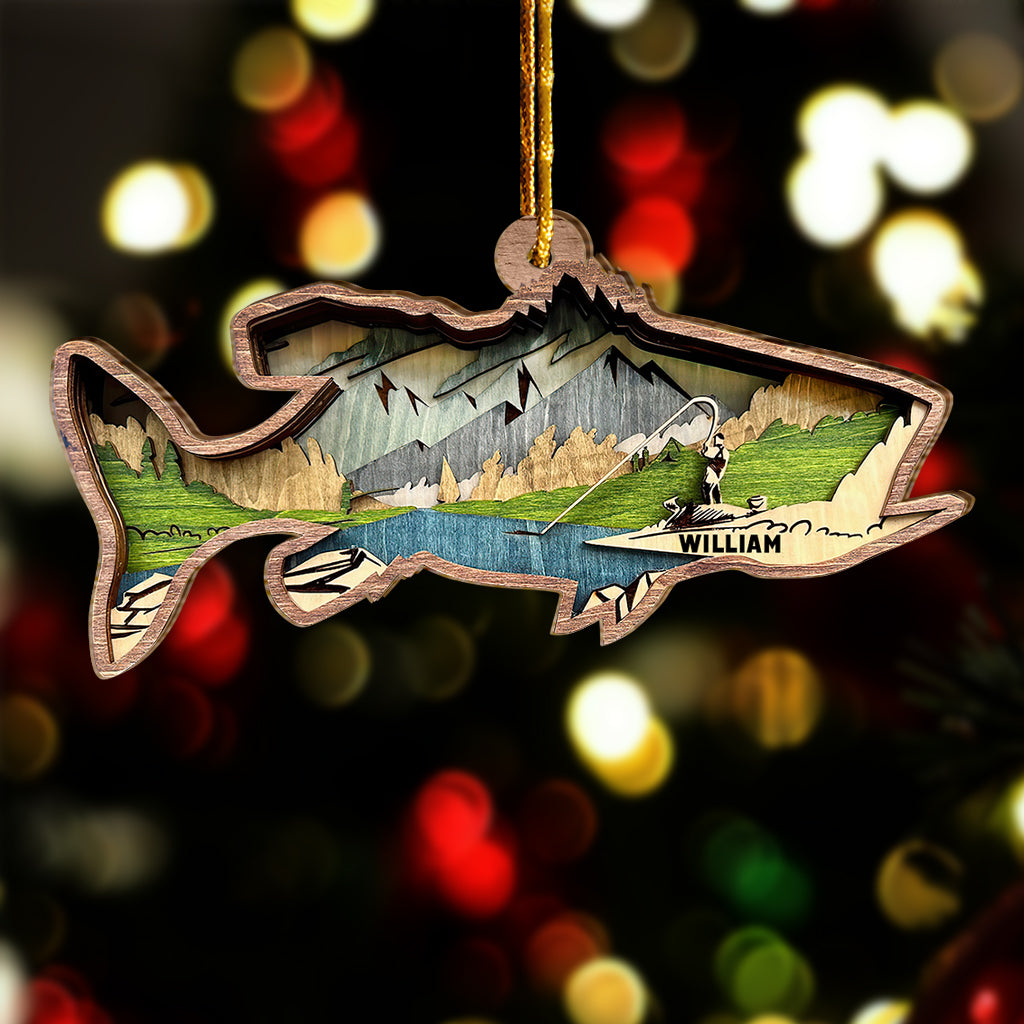 Pêche au bar - Ornement de pêche personnalisé