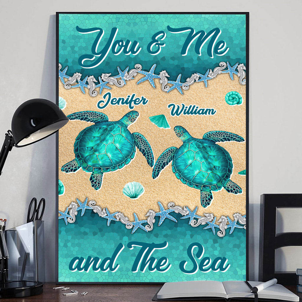 Salty Lil' Beach - Toile et affiche personnalisées avec tortue