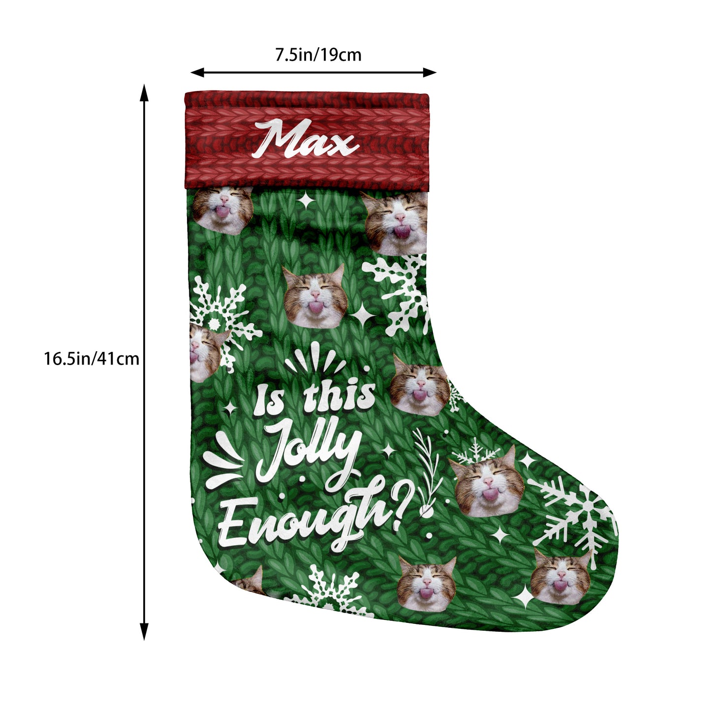 Est-ce assez joyeux ? - Chaussettes de Noël personnalisées pour chats