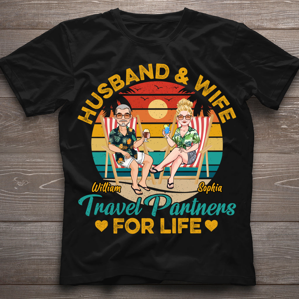 Partenaires de voyage pour la vie - T-shirt et sweat à capuche de voyage personnalisés