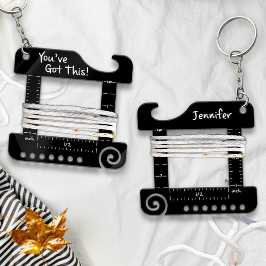 Tu peux le faire ! - Porte-clés tricot personnalisé