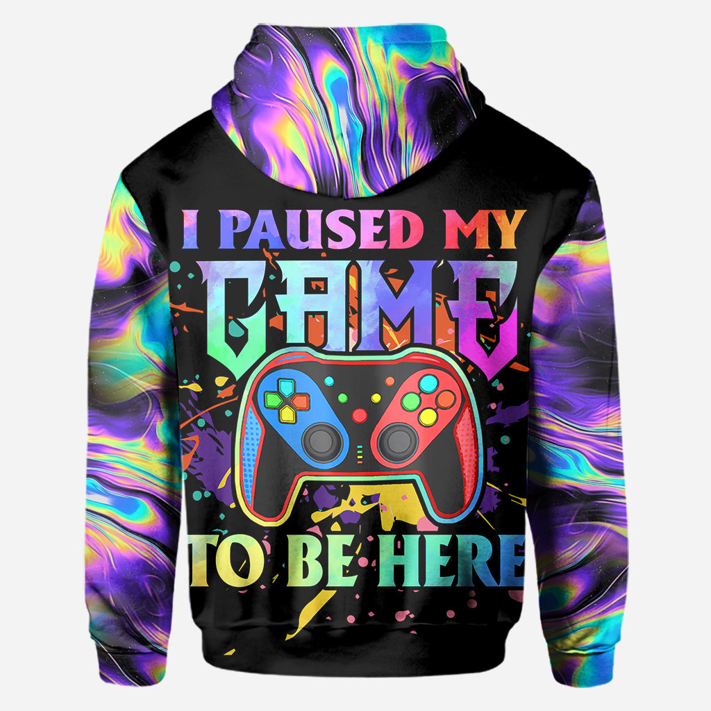 J'ai mis mon jeu en pause pour être ici - T-shirt personnalisé inspiré des jeux vidéo