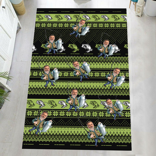 Love Fishing - Personalized Fishing Rug