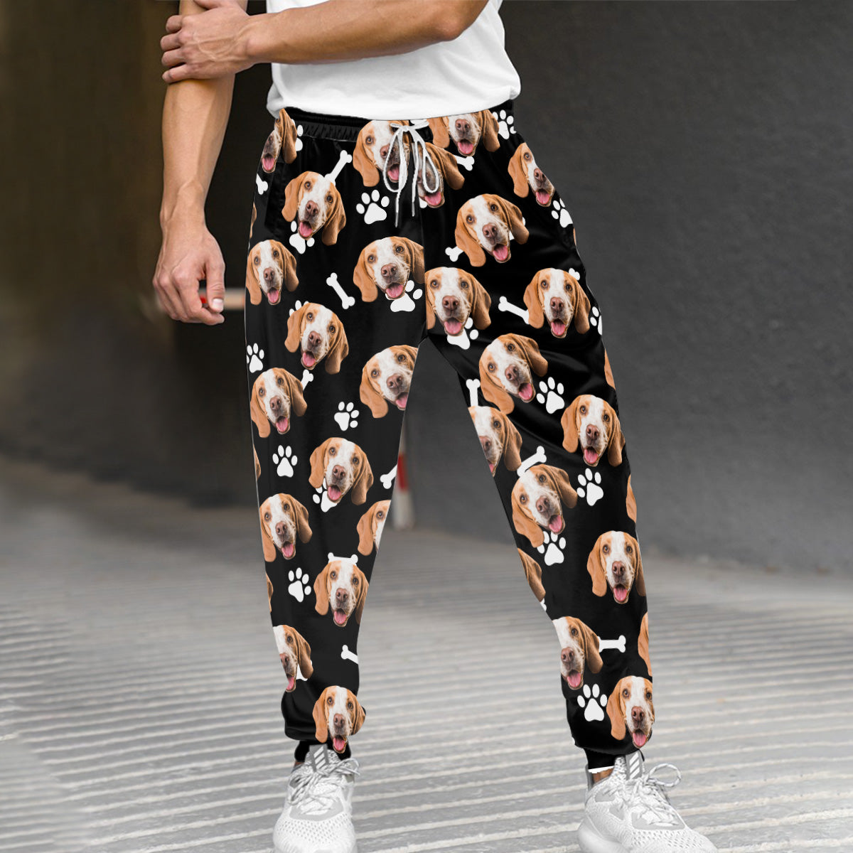 Custom Pet Photo Unisex Sweatpants - Gift for dog lovers - Personalized Unisex Sweatpants