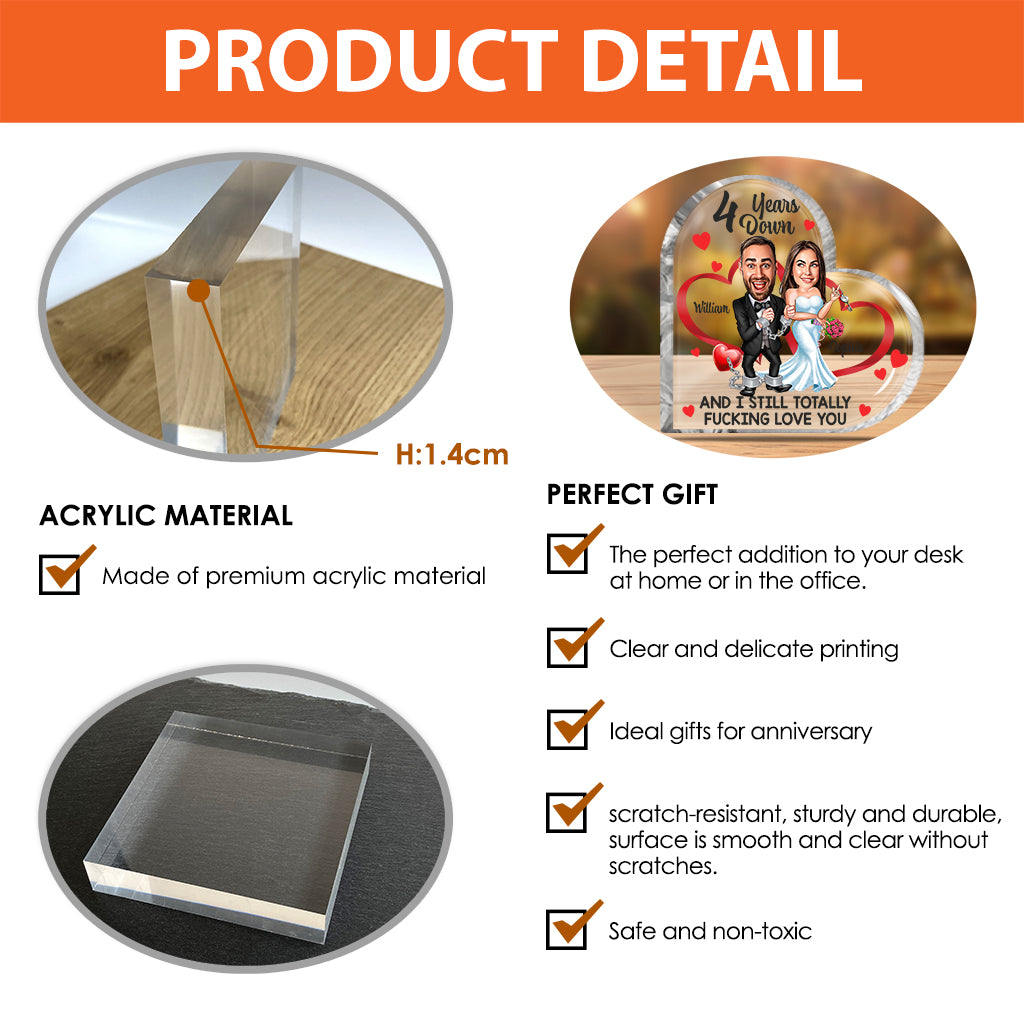 Je t'aime toujours - Plaque acrylique personnalisée pour couple