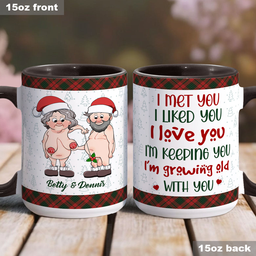 Je vieillis avec toi - Mug personnalisé pour couple