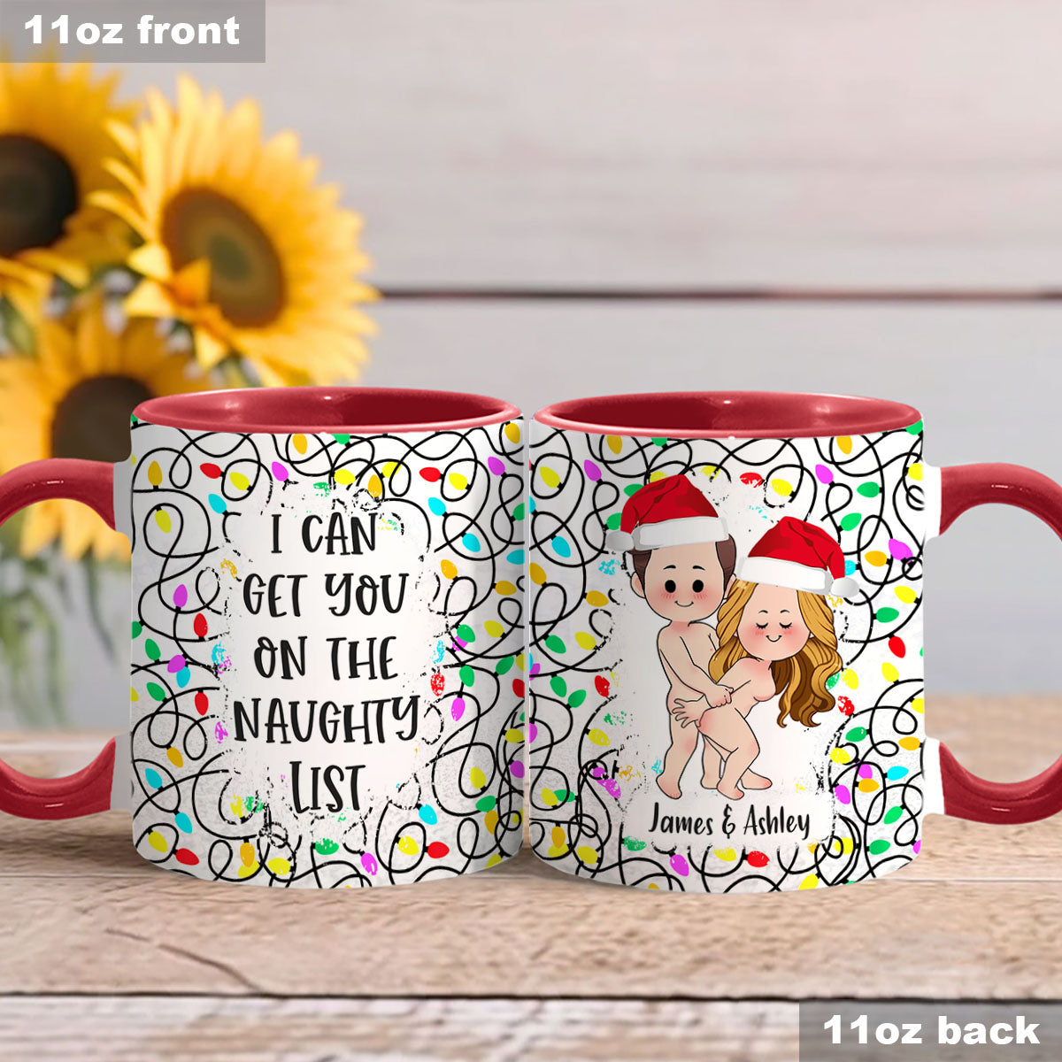 Je peux te faire inscrire sur la liste des vilains - cadeau pour mari, femme, petit ami, petite amie - Mug personnalisé