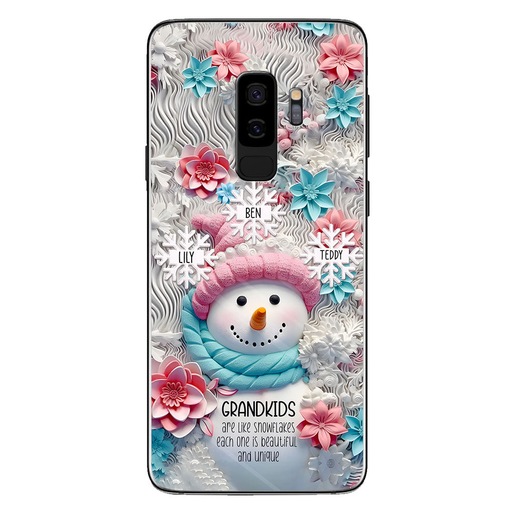 Les petits-enfants sont comme des flocons de neige - Cadeau pour grand-mère - Coque de téléphone personnalisée