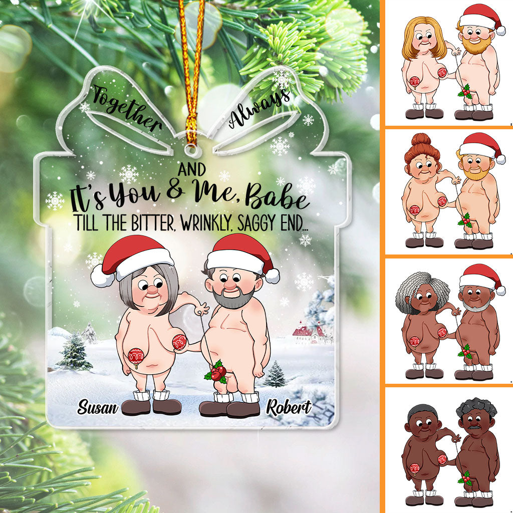 Ensemble pour toujours - Ornement transparent personnalisé pour mari et femme