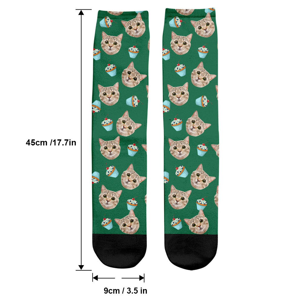 Chaussettes personnalisées pour chat à motif d'icônes amusantes