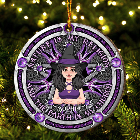 Nature Is My Religion - Personalized Witch Ornament