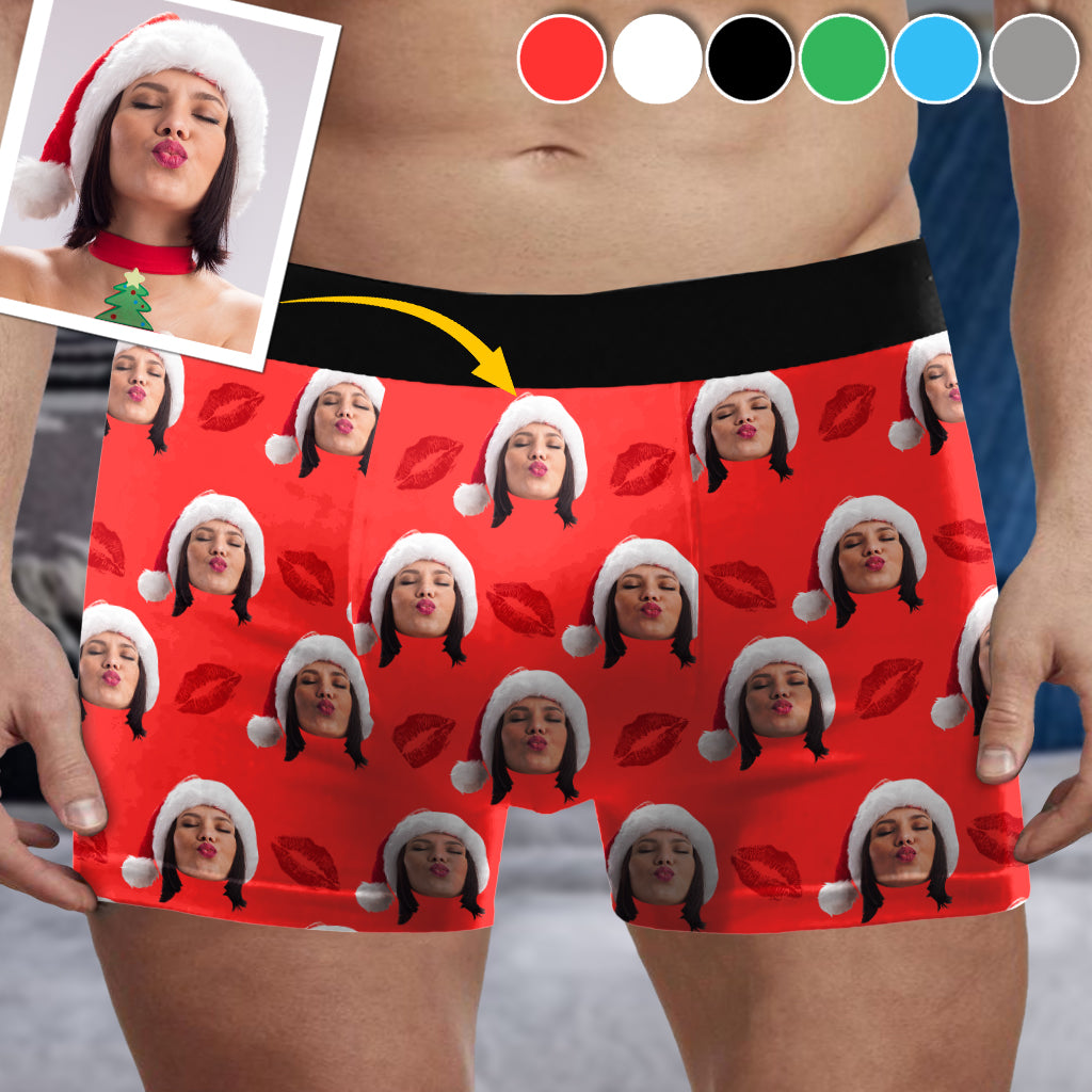 Boxer personnalisé avec photo pour homme - cadeau pour mari, petit ami - Boxers personnalisés pour homme