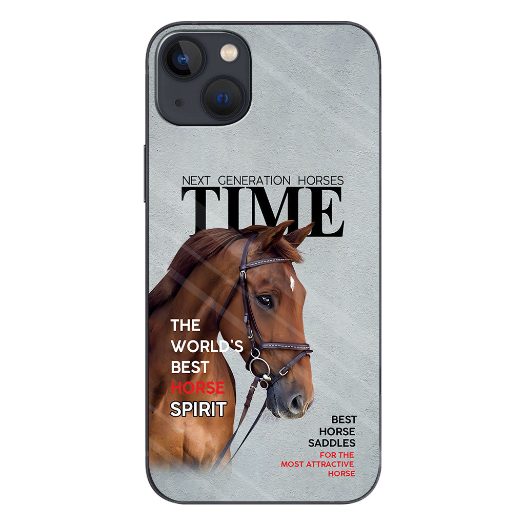 Couvertures de magazines - Étui de téléphone personnalisé avec motif cheval