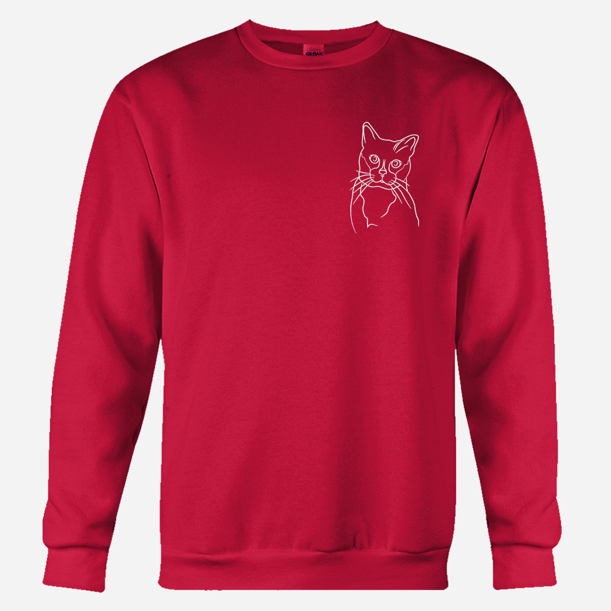 Custom Line Art - Personalized Cat Embroidered Sweater