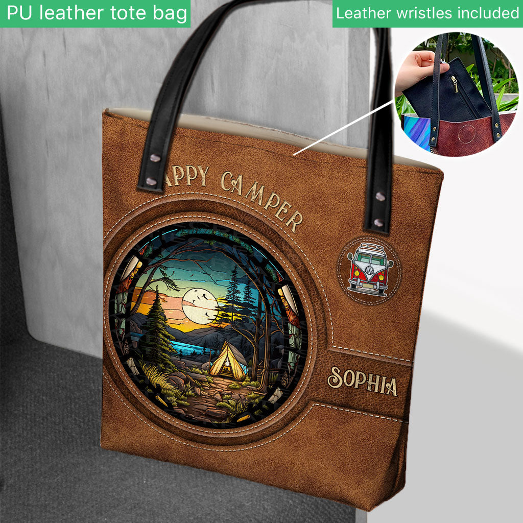 Happy Camper - Personalized Camping Tote Bag
