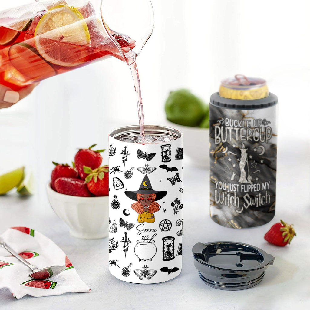 Attachez vos ceintures, Belle-Fleur ! Refroidisseur de canettes personnalisé pour sorcière