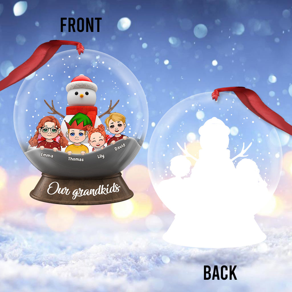 Nos petits-enfants - Ornement transparent personnalisé pour grand-mère